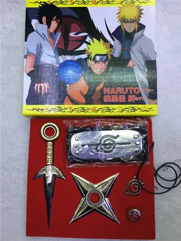 Naruto atslēgu piekariņi Ieroču Viens Komplekts Metāla Rotaļu Zobenu Naruto Kunai Throwing Nazi Uzstādīt Rotaļlietas Ninja Nazis Naruto atslēgu gredzens Ieroču modelis