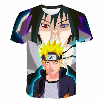 Naruto T-krekls vasaras nr.3 Harajuku atdzist viena seksīga bērnu apģērbu Japāņu animācijas, T-kreklu apdruka Iela