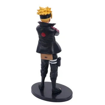 Naruto Uzumaki Boruto rīcības attēls modelis rotaļlieta ar melnu bāzes anime Naruto Uzumaki Naruto dēls Uzumaki Boruto PVC attēls rotaļlietu 25cm