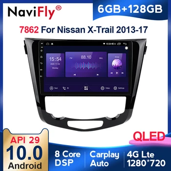 Navifly 1280*720QLED nogāzes 2DIN Auto Radio Multimediju Video Atskaņotājs Nissan QashQai, X-Trail 2013 2016 2017 6+128G