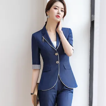 NAVIU Jaunu Modes Žakete Sievietēm Vasaras Topi Augstas Kvalitātes Jaka Biroja Dāmas Korea Stilā, Oficiālu Darbu Valkā