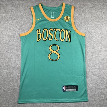 NBA Vīriešu Bostonas Celtics #8 Walker Green Basketbola Svīteri Pilsētas Edition Vīriešu Sporta Svīteri