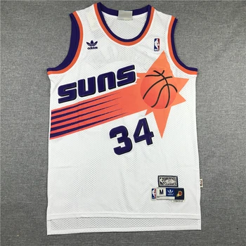 NBA Vīriešu Phoenix Suns #34 Barkley Basketbola Svīteri Baltā Svīteri