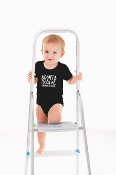 Neaiztieciet Mani Nopietni Modes Baby Bodysuits Zēni Meitenes Unisex Melns Jumpsuit Valkāt Ikdienas Īsās Piedurknes Ropa Toddler Onesie