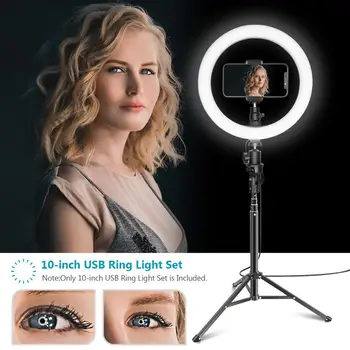 Neewer 25cm Selfie Led Video Ring Light w/ Statīva Stends un Mobilo Telefonu Turētājs Live Stream/Grims YouTube iPhone 11 Xs Samsung