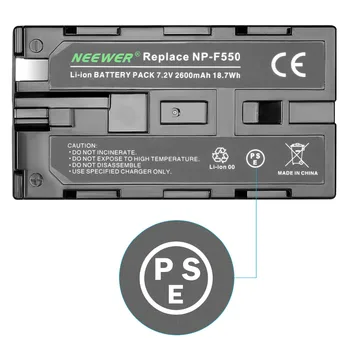 Neewer 2600mAh Sony NP-F550/570 Rezerves Akumulatoru Sony HandyCams un citu LED Par-Kameras Video Gaismas, Kas, Izmantojot NP-F550