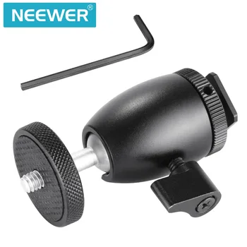 Neewer 3 Gabali 1/4 collas Skrūves Statīvs Mini Bumbu Galvu ar Bloķēšanas un zibspuldzes Pieslēgvietas Adapteris LED Gaismas/Monitors/DSLR Kameras/Video utt.