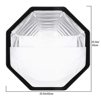 Neewer 35.4 cm/90 cm Foldable Astoņstūra Softbox ar Bowen Mount Speedring, somiņa, lai Speedlite Studio