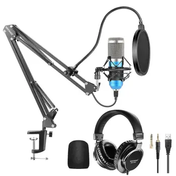 Neewer NW-8000 USB Mikrofonu Komplekts, 192kHz/24-Bit Supercardioid Kondensatora Mikrofons ar Pop Filtru par Dziedāšanu,Podcast, Tiešraidi