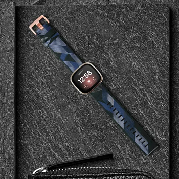 Neilona Auduma Siksnu Fitbit Otrādi Jēga Skatīties Siksnu Nomaiņa Joslas Fitbit Versa3 / Fit bitu Versa 3 Smartwatch