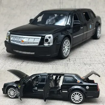 Nekustamais 1:32 Sakausējuma Cadillac Prezidents Automašīnas Modelis Luksusa SUV Automobiļu Mūzikas Vieglo Auto Kolekciju Modelis Zēna Rotaļlieta Bērniem, Dāvanu