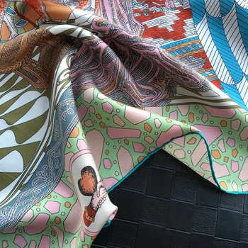 Nekustamā Zīds Sarža Šalles Luksusa Zīmola Modelis, Modes Varavīksnes Šalle Kerchief Lakatu, Hijab Saliktas Mētelis Beach Wrap Svārki