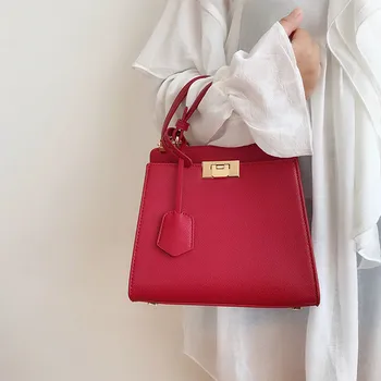 Nekustamā ādas sieviešu somas dāma zīmola dizaina iepakota maisiņos modes viena pleca soma