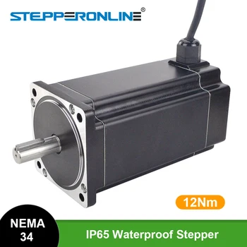 Nema 34 IP65 Waterproof Stepper Motor 12Nm 6A 2 Fāzes Nema34 Solis Motor 14mm Vārpstas par CNC Frēzēšanas Mašīna