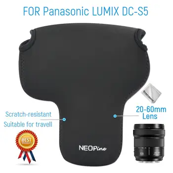 Neoprēna Kameras Maisiņš Gadījumā, ja Soma par Panasonic LUMIX S5 Ar 20-60mm Objektīva