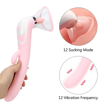 Nepieredzējis Dildo Vibratoru Licking Clit Dzelksnis Massager Klitora Stimulācija Seksa Rotaļlietas Sievietēm, Vairāku Ātrumu Flirting Erotiska Pieaugušo