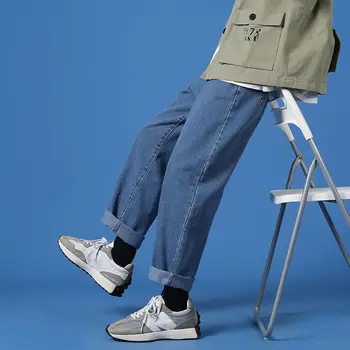 Neploha Vīriešu Ikdienas Lielajam Džinsi 2020 Rudens Ziemas Jauno Harajuku Taisnas Džinsa Bikses Streetwear Vintage Jeans Hip Hop