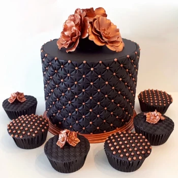 Nepārtraukta Quilting Pelējumu Silikona Veidnē Pomādes Kūka Dekorēšanas Rīku Gumpaste Sugarcraft Šokolādes Formas Bakeware Rīki