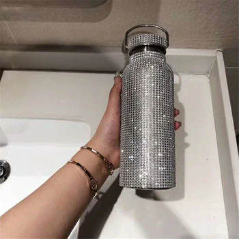 Nerūsējošā Tērauda Dimanta Termosa Pudeli Ūdens Pudeli Smart Temperatūras Displejs Vakuuma Kolbā Krūze Jaunā Gada, Ziemassvētku Dāvanas