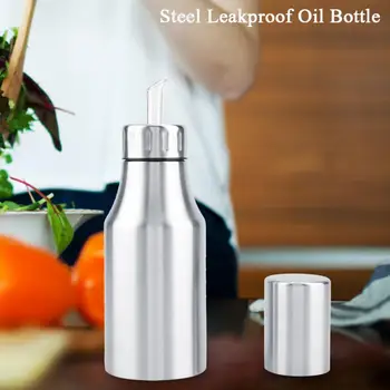 Nerūsējošā Tērauda Olīvu Eļļas Pudeles Pudeļu Dozatoru Pot Leakproof Etiķis Maisītājs Virtuves Garšvielu Glabāšanai Var Virtuves Rīki
