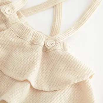 New Baby Girl Kopumā Krekls Set Baby Siksnu Apģērbs mazulim meitene apģērbu komplekts(nr. zeķes)