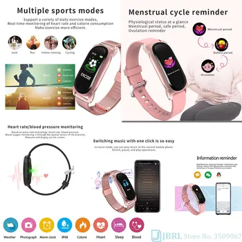 New Smart Skatīties Ir 2021. Sieviešu Smartwatch Fitnesa Tracker Sporta Pulksteņi Ūdensizturīgs Smart Aproce Par Android, IOS Smart-skatīties Pulkstenis