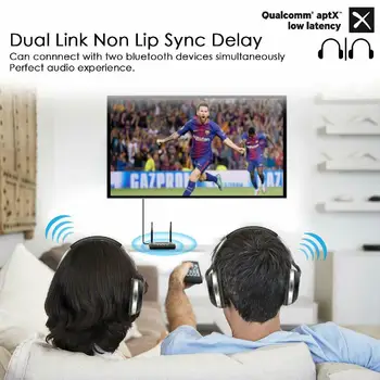 NFC 262ft/80m Garš Klāstu Bluetooth 5.0 Raidītājs Uztvērējs 3in1 Mūzikas Audio Adapteri Zema Latentuma aptX HD Spdif RCA AUX 3.5 mm d20