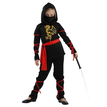 Ninja Kostīms Bērniem Ninjago Kostīmi Halloween Puse Cosplay Zēni Meitenes Japāņu Samuraju Kareivis Masku Jauda Ninja Uzvalks