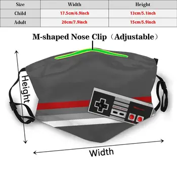 Nintendo Konsole Nes 8 Bitu Sejas Maska Drukāt Mazgājams Filtrs Pret Putekļiem Mutes Maska Nintendo 8 Bitu Nes Konsoles Spēle Videogame Retro