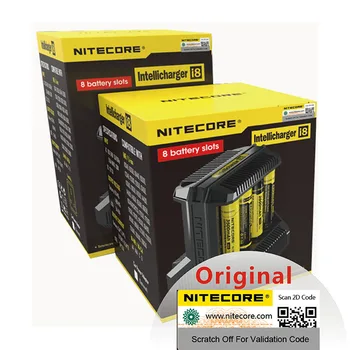 Nitecore i8 Inteliģento Lādētāju, 8 Slots 4A Izejas Gudru Akumulatoru Lādētāju IMR18650 16340 10440 AA AAA 14500 26650 un USB