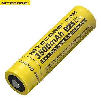 Nitecore NL1835 18650 3500mAh(jaunā versija NL1834)3.6 V 12.6 Wh Uzlādējamā Li-on Baterija augstu kvalitāti, ar aizsardzību