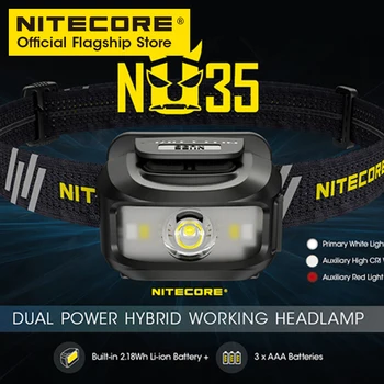 NITECORE NU35 multi-gaismas hibrīda long-life darba lampas uzsver prožektors