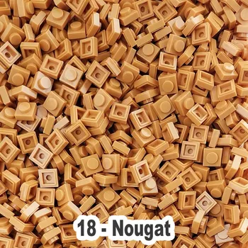 No. 18 Nuga Izglītības Celtniecības Pieaugušo Rotaļlietu Plastmasas Maza Ēka, Ķieģeļu Piederumi 1X1 Plāksnes Bloki Pixel Art Bērniem