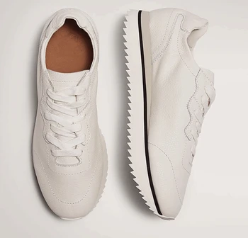 Nokalta, vasaras kurpes, anglija stils, vienkāršas baltas kurpes sieviešu bieza zole īstas ādas sieviešu apavi čības sieviešu kurpes sieviete