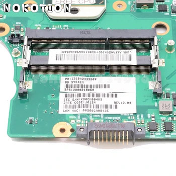 NOKOTION V000218060 1310A2333209 Mainboard Toshiba Satellite L650D DATORU Pamatplates Socket S1 HD4200 DDR3 bezmaksas cpu