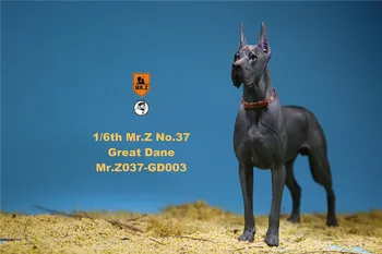 Noliktavā 1/6 Skatuves Piederumi Mr Z MRZ037 vācijas Great Dane 6 krāsas Pet Suns Modeli Dzīvnieku Attēls Modelis Rotaļlietas 12