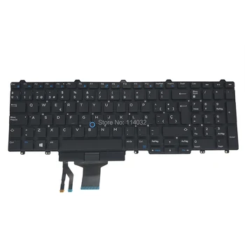 Nomaiņa klaviatūras Dell Latitude E5550 E 5550 5570 5580 5590 SP spāņu melns KB Trackpoint 0Y92DW Y92DW 63300 2XA SN7232