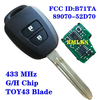 Nomaiņa Tālvadības pults Automašīnas Atslēgas Fob 433 MHz G Mikroshēma Vai H Čipu B71TA Fit 