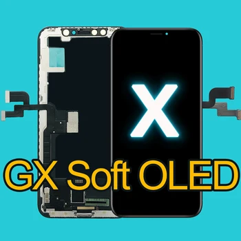 Nomaiņas iPhone X OLED LCD Displejs Digitizer Montāža iphonex LCD Ekrāns iPhone XS MAX mīksto 3D Amoled Touch