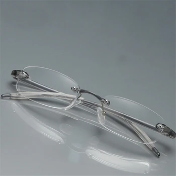NONOR TR90 Lasīšanas Brilles bez apmales Vīriešiem, Sievietēm, Ultra-light Bezrāmju Lasīšanas Brilles Dimanta Griešanas Presbyopic Brilles 1.5 2.0