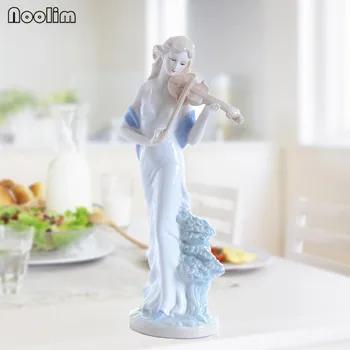 NOOLIM Eleganta Keramikas Dieviete Dāma Figūriņas Amatniecības Istabas Dekori Kāzu Rokdarbu Rotājumu Porcelāna Statuja Mājas Dekoru
