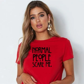 Normāli Cilvēki Skandāla Man Iespiests T Sievietēm Citātus, Tumblr Tshirts Vasaras Īsām Piedurknēm Ikdienas Topi Camisetas Mujer