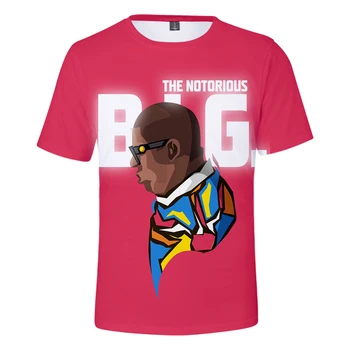 Notorious BIG T krekls Vīriešiem Harajuku Hip Hop T-Krekls Biggie Reperis t-veida Bēdīgi B. I. G. 3D Vasaras Topi ar Īsām Piedurknēm Tshirt
