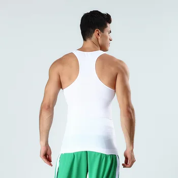 Novājēšanu Vīriešu Veste Body Shaper Vīriešu T krekls Sviedri Vēdera Tauku Samazināt Kompresijas Melns Balts Zils Shapewear Fitnesa Apģērbi