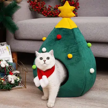 Noņemams Kaķis Gulta Māja Gulēšanas Ligzdas Kaķis Ziemas Siltas Gultas Spilvena Dīvāns Ziemassvētku Suņu Mājas Kaķi, Suns, Kaķis Grozu Cama Para