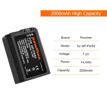 NP-FW50 Kameru Baterijas+Lādētājs Sony A6000, A6500, A6300, A7, A7II, A7RII, A7SII, A7S, A7S2, A7R, A7R2, A5100, RX10 Accessori