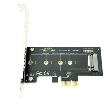 NVME Adapteri PCI-E 3.0 x1 M. 2 NVMe M Taustiņu Slots Pārveidotājs ar Zema Profila Kronšteins Samsung PM961 960EVO SM961 PM951 M2 SSD