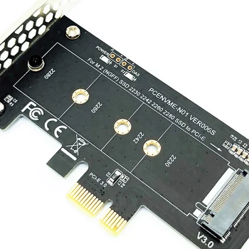 NVME Adapteri PCI-E 3.0 x1 M. 2 NVMe M Taustiņu Slots Pārveidotājs ar Zema Profila Kronšteins Samsung PM961 960EVO SM961 PM951 M2 SSD