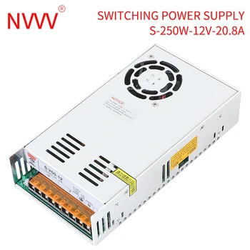 NVVV ir pārslēdzama Strāvas Padeve 250W Monitora Apgaismojums Transformators LED Driver AC 110/220 V DC 12 v 24 v