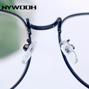 NYWOOH Gatavo Tuvredzība Brilles Sievietēm, Vīriešiem Lielgabarīta Skaidrs, Metāla Brilles Tuvredzīgs Studentu Briļļu -1.0 1.5 2.0 2.5 4.0